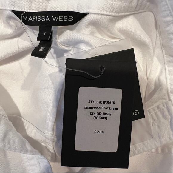 Marissa Webb Emmerson Shirt Dress in White NWT Size Small - Picture 8 of 8